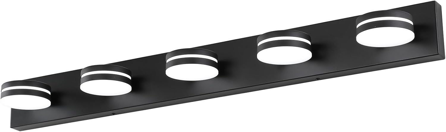 Brushed Nickel Bathroom Vanity Light, (24in Dimmable) 3-Light Bathroom Light Fixtures Over Mirror, LED 5500K Vanity Lights with 360°Rotating Lamp Head