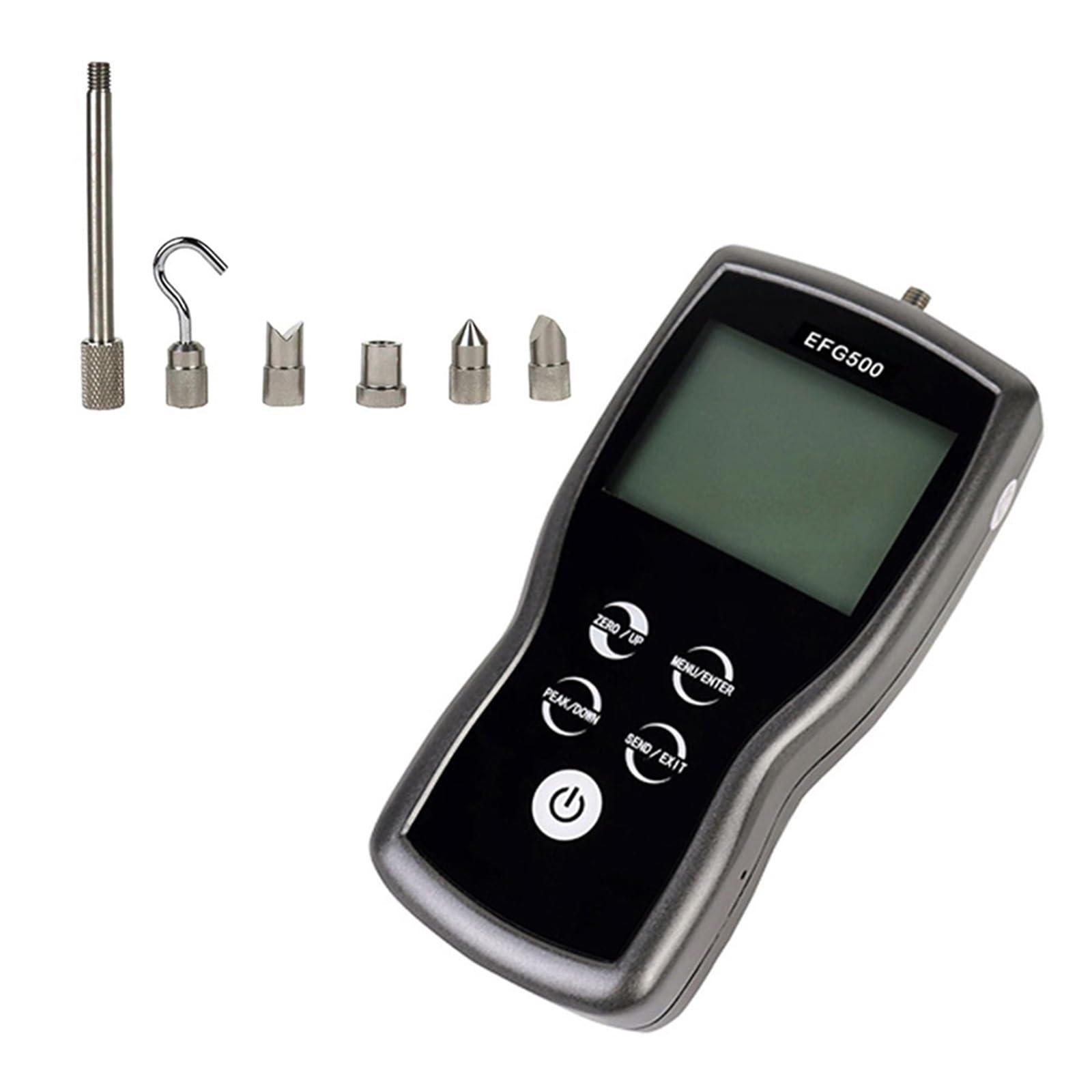 EDEDE Medidor de Fuerza Digital, EFG500 Medidor de Fuerza/Registrador de Datos Digital portátil Frecuencia de muestreo de 2000 Hz y dinamómetro ± 0,2% FS 500/0,05 N para Control de Calidad