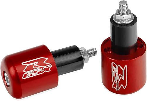 Miniatura 5 de BarBaren Tapas de extremo de agarre para manillar CNC para GSX-R600 1999-2021 GSX-R750 2000-2021 GSX-R1000 2001-2016 Rojo