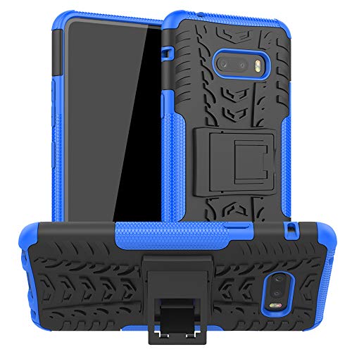 LiuShan Compatible with LG V50S ThinQ Case/LG G8X ThinQ Case,Shockproof Heavy Duty Combo Hybrid Rugged Dual Layer Grip Cover with Kickstand for LG V50S ThinQ 5G /LG G8X ThinQ Smartphone,Blue