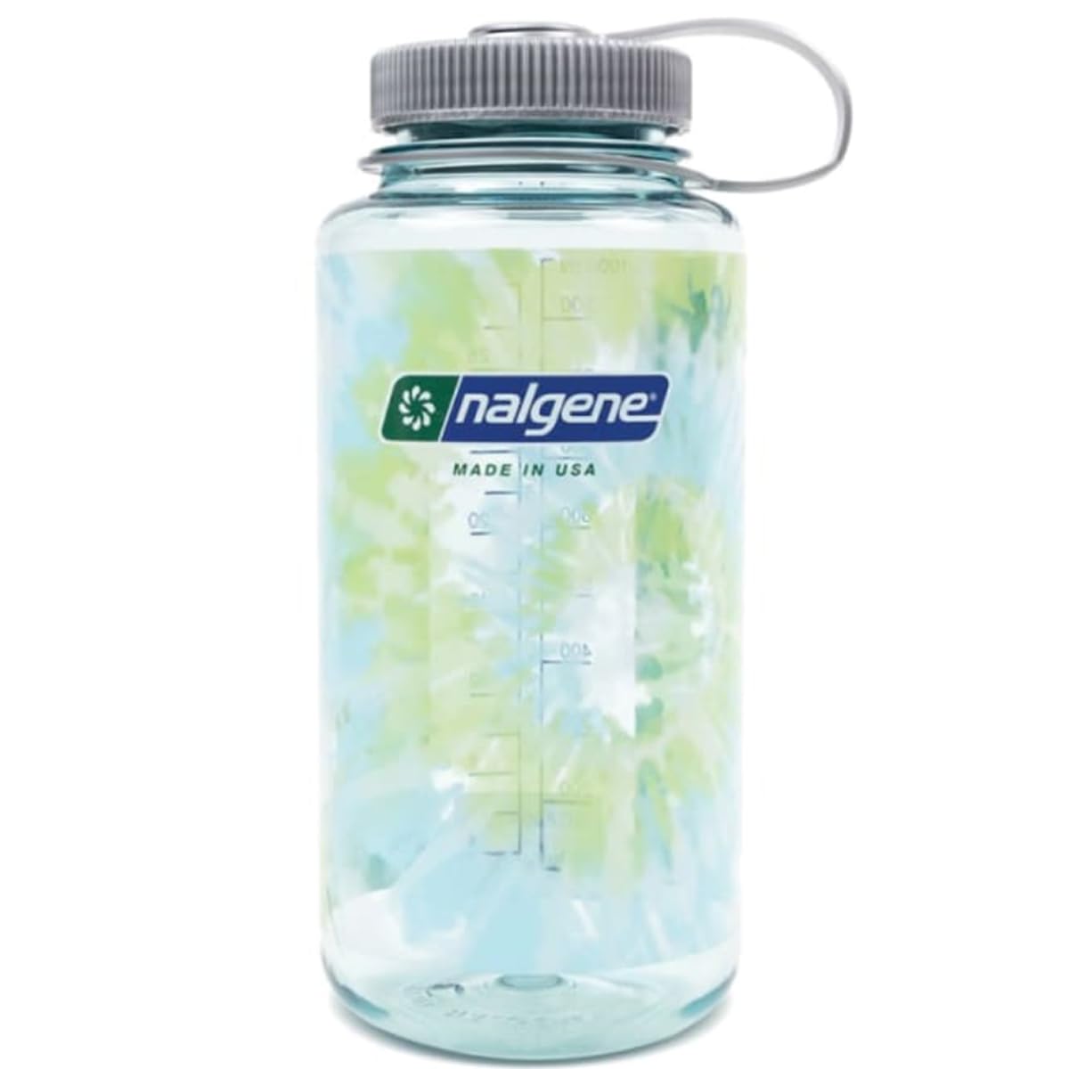 Sustain Tritan BPA-Free Water Bottle Made with Material Derived from 50% Plastic Waste, 32 OZ, Wide Mouth, Tie-Dye Seafoam