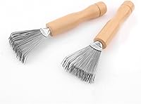 Vista 1 de Paquete de 2 cepillos limpiadores de pelo, cepillo de limpieza para cepillo de pelo, solución fácil de limpiar con rastrillo de metal, mango