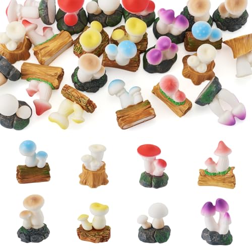 Mini champignons miniatures pour maison de poupée et aménagement pelouse