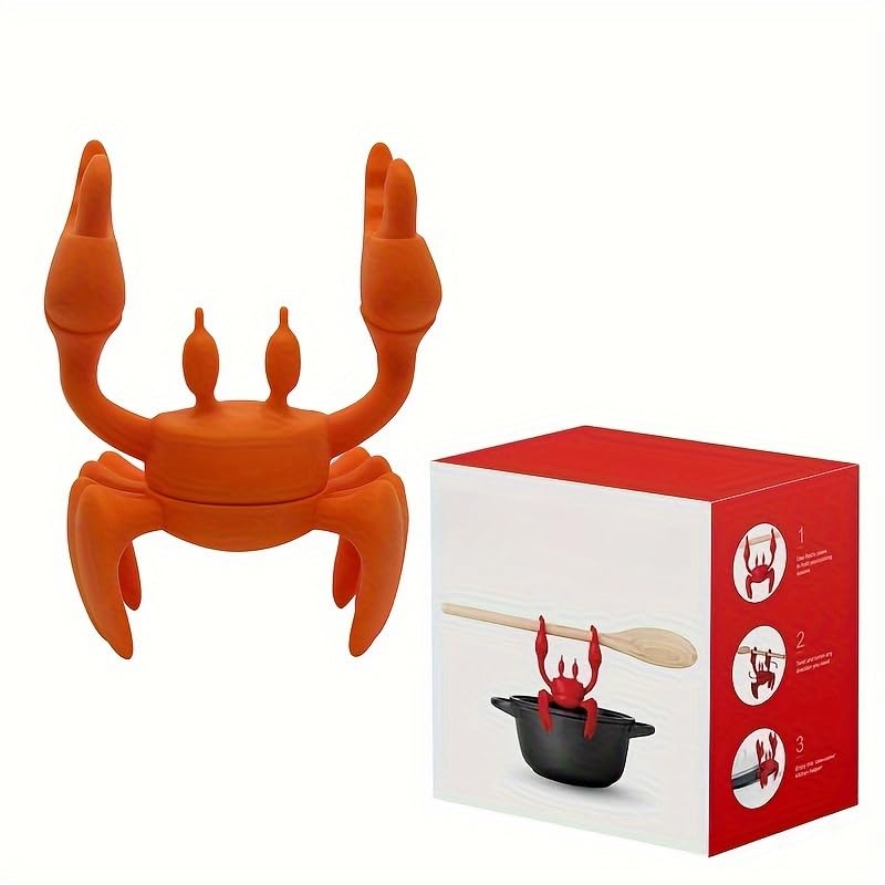 El Mejor Listado de Reposa Cucharas del mes. 45 Soporte Utensilios de Cocina, Crab Spoon Holder Soporte para utensilios de cocina, Soporte para cuchara de silicona, Soporte de utensilios de cocina y parrilla resistente al calor