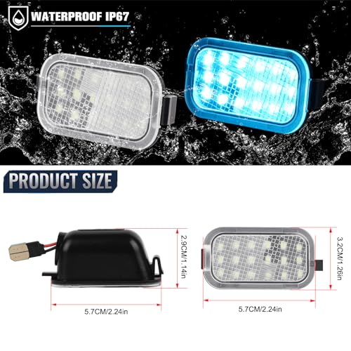 Lámpara LED Ice Blue para Espejo Lateral 2 Pcs miniatura 3