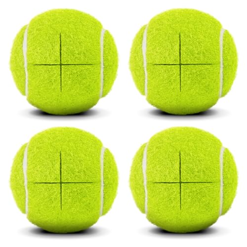 4 PcsTennis Balls for Walkers Pre Cut, Walkers Legs Universal Precut Glide Balls for Indoor, Silent Gliding and Floor Protection(Yellow)