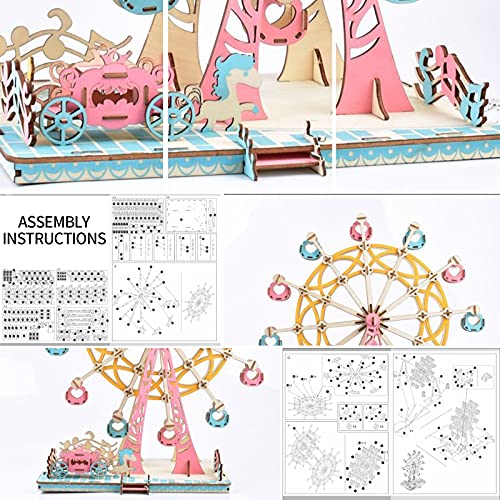 Wooden Ferris Wheel 3D Wooden Puzzle Wooden Building Kit For Birthday Present, Thanksgiving Gift, Valentines Day Gift, New Year Gift #TOP3