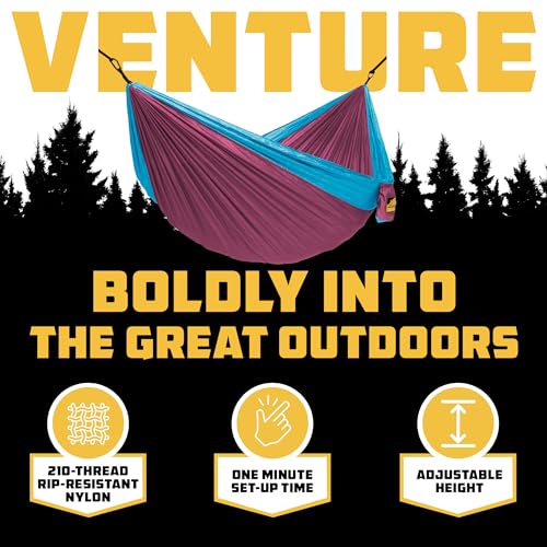 Image of Wise Owl Outfitters Camping Hammock - up to 500lbs Portable Hammock with Tree Straps - Travel, Backpacking, Hiking, Outdoors Camping Gear - Single or Double
