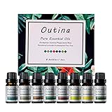 Outina Pure Essential Oil, 100% Natural Plant Essential Oil Set, Lavender, Tea Tree, Lemongrass,...