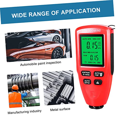 Medidor de espesor de recubrimiento digital con resolución ultra precisa de 1um para uso automotriz, detección automática de sustrato para recubrimientos no magnéticos miniatura 7