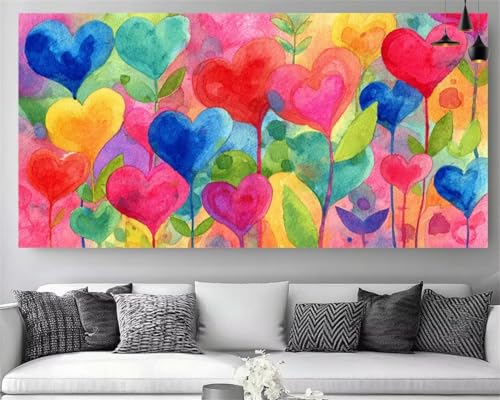 Peinture Diamant Amour 5D Kit XXL pour évacuer le stress Tableau Strass 60x120cm