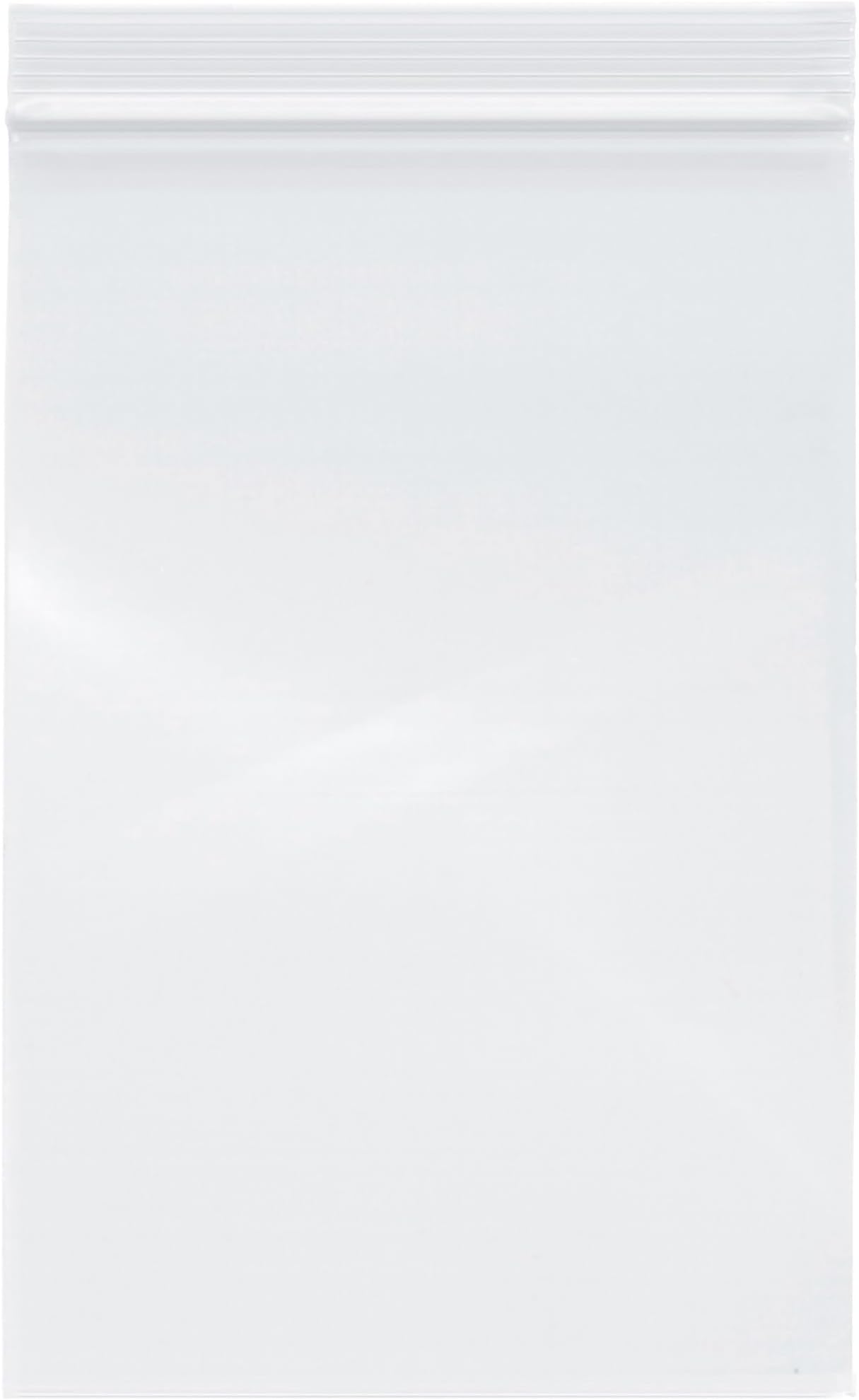 Plymor 6" x 9" (Pack of 100), 4 Mil Heavy Duty Zipper Reclosable Plastic Bags