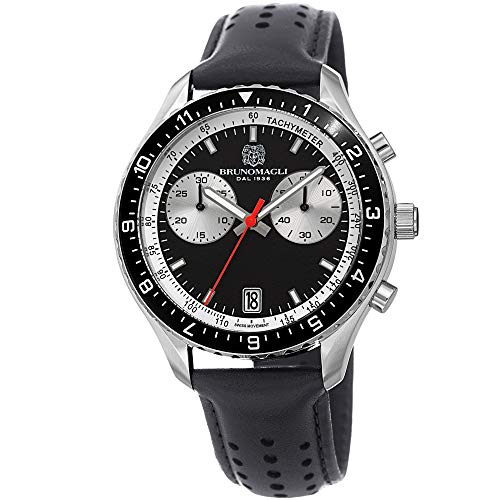 Bruno Magli Men's Marco 1081 Swiss Quartz Grey Italian Leather Strap Watch