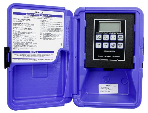 Cooper-Atkins SRH77A-ONLY-E 1 and 2 Zone Temperature/Humidity Thermistor Instrument Without Probe, -40°F to 300°F Temperature Range