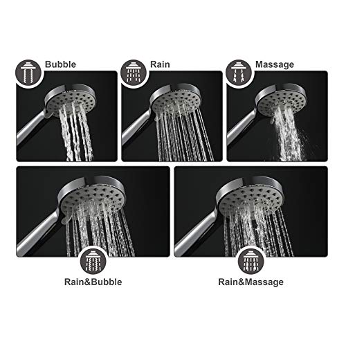 Pommeau de douche économiseur d'eau à 5 jets avec pression augmentée - 6