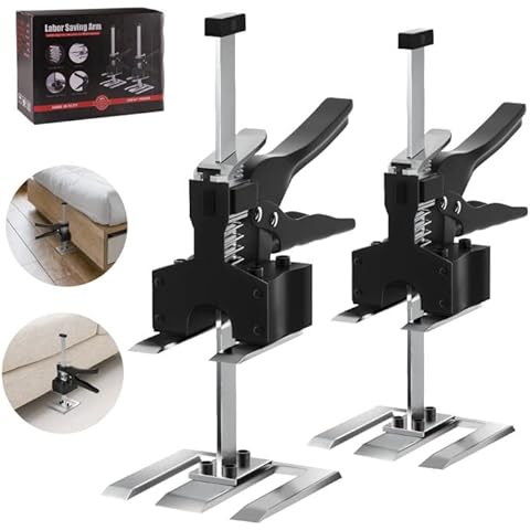 KELIXU Arm Tool Lift 2PCS Labor Saving Arm Jack, Wall Tile Locator 12 INCH Drywall Lift, Multi-Function Height Adjustment Lifting Device for Positioning Aid, Cabinet Jack and Board/Door Lifter Tool Cover