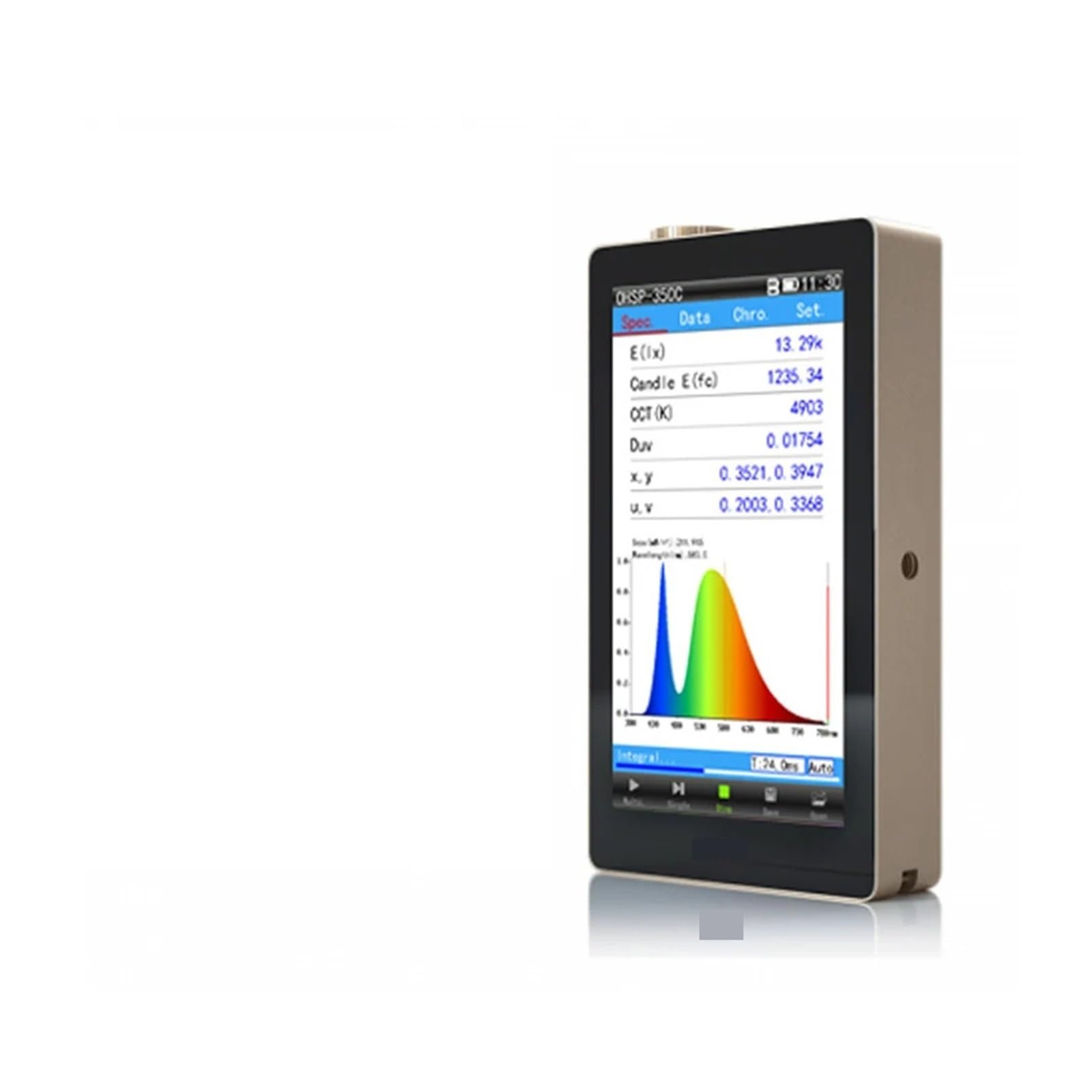 Mthckxjbsuz One Color Spectrometer Portable, Light Wavelength Meter Spectrometer Cct Cri 380-780Nm
