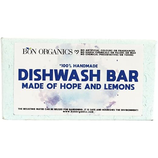 BONORGANICS Natural Dish Wash Bar 140g
