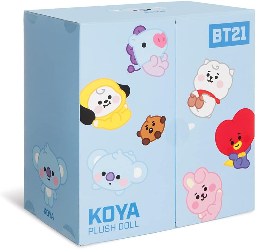 AURORA,61371 BT21 Official Merchandise, Baby KOYA Sitting Doll 8In, Soft Toy, Blue