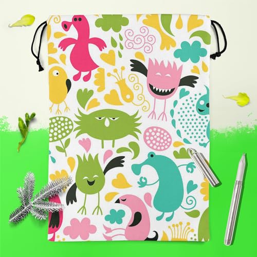 Image of ArtzFolio Monsters | Reusable Sack Bag | Bag for Gym, Storage, Vegetable & Travel