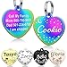 GISUREY Dog Tags Stainless Steel Pet Tags Personalized Double-Sided Engraved Dog and Cat Tags Custom Pet Name ID Tag, Various Design Options (Heart)