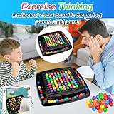 Intellectual Chessboard - Dual Duel, Intellectual Chess Board, Rainbow Ball Elimination Game, Intellectual Games for Kids and Adults, Tabletop Strategy Puzzle Games for Birthday Christmas (120PCS) - Image 2