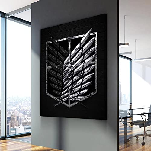 Cuadro en lienzo negro de 60x80 cm para decoracion de salon moderno