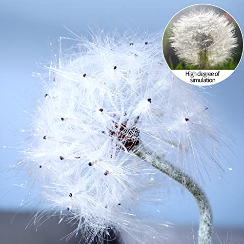 Topia Artificial Dandelion Flowers Lovely Faux Dandelion Flowers For Home Decoration (8 Pcs) (White) #TOP3