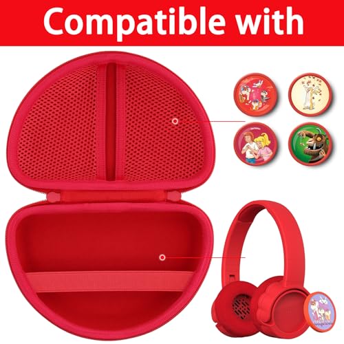 co2CREA Hart Tragbare Schutzhülle Etui Tasche für All-In-One Audioplayer Starterset Pini Rot Cookie Crew Audiochip Reisekopfhörer,Nur Tasche