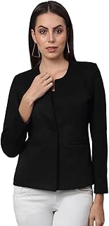 cantabil Solid Black Full Sleeves Round Neck Regular Fit Women Winter Blazer | Winter Blazer for Women | Women Blazer for Winter Wear | Blazer for Ladies Winter Wear (P_LBLZ00012)-picture-54