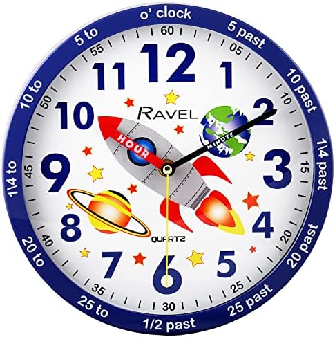 Ravel Children's 25cm Time Teacher Wall Clock - Pink Unicorn