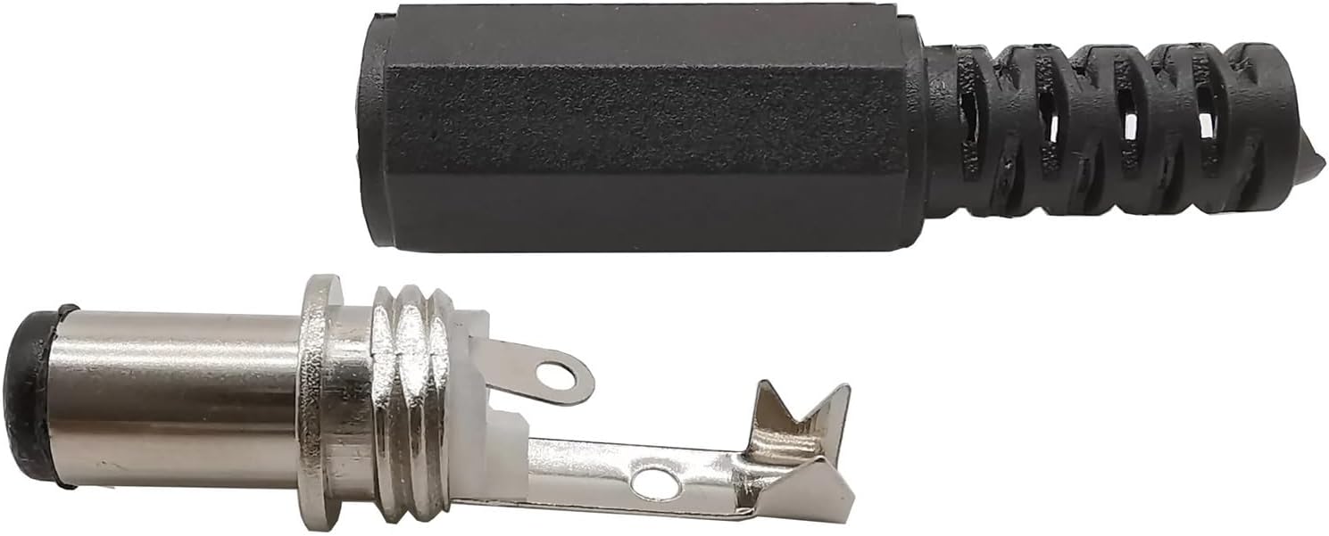 10/20Pcs 5.5X2.5MM Plastic DC Power Male Connector 5.5 * 2.5mm Wire Solder Adapter 9mm Length(20Pcs)