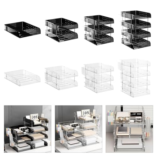 Organiseur de documents avec porte-stylo et rangement pour dossiers de bureau modulables