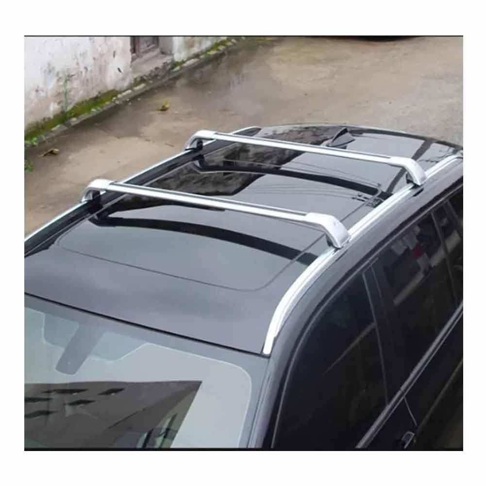 Auto Aluminium Dachträger für Skoda Superb Estate Wagon 2017+, 2 Stück Abschließbar Dachgepäckträger Querträger Relingträger Camping Transport Zubehör,B/Silver