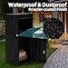 stufurnest Black Mailboxes for Outside, Anti-Theft Galvanized Steel Large Package Delivery Boxes with Safety Lock, Adjustable Baffle Parcel Drop Box,Wind and Rainproof Packages Box for front Porch