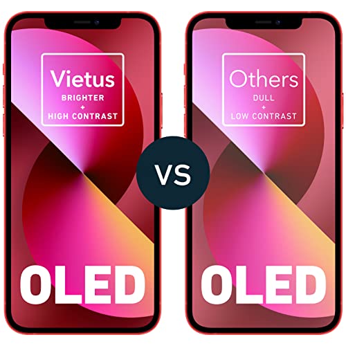 Vietus Cell Phone Screen Replacement Kit For Iphone 13, Responsive Hard Oled Display Digitizer With Tempered Glass, Waterproof, Easy Diy Frame Installation #TOP1