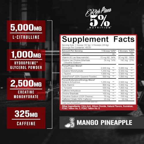 Image of 5% Nutrition Kill It Pre Workout Powder with Creatine (Mango Pineapple)