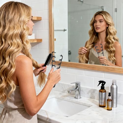 Image of 2PCS Texture Comb, Comb Set for Women, Styling Comb for Women and Men, Dual Function Fine and Wide Tooth Design
