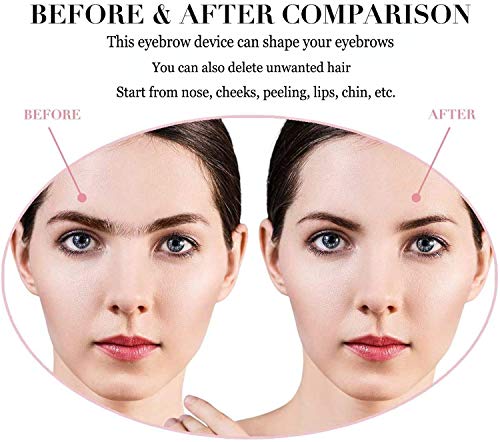 DaPlug Eyebrow Trimmer, Rechargeable Facial epilator, Eyebrow Razor and Painless Eyebrow Hair Remover, with Built-in LED Light, Suitable for Facial Lips, Nose, Facial Hair, Unisex