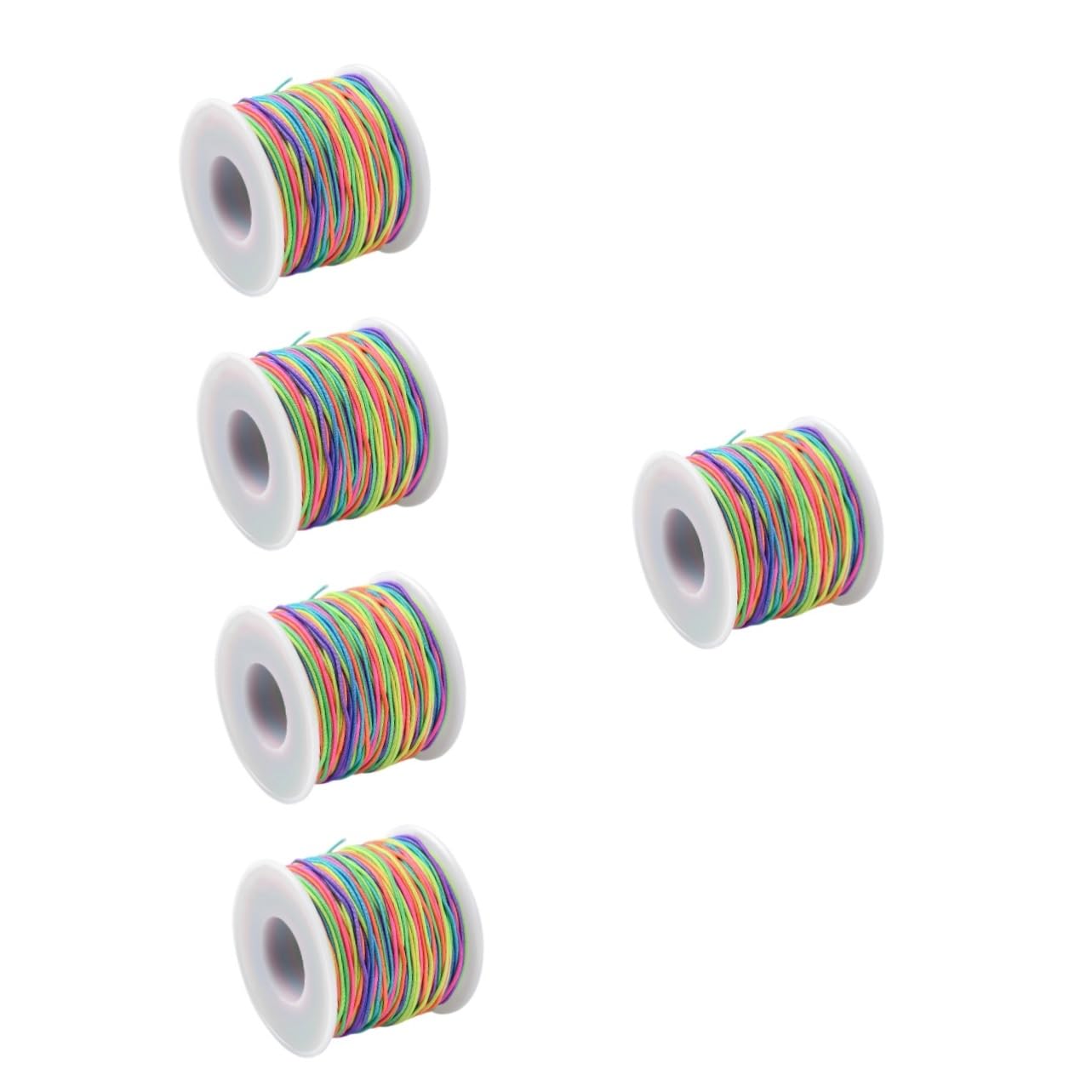 jojofuny 5 Rollen Gewinde Schnüre Elastische Schnur Schmuck Kabel Armbänder Bastelschnur Makramee-Schnur Herstellung Dehnbar Fälschung Strecken Perlenschnur Polyester