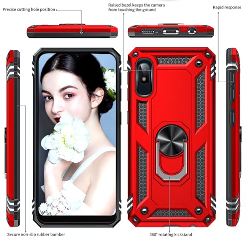 Coque Galaxy A10E LeYi rouge avec verres de protection écran et caméra - 2