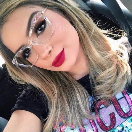 Armação para Óculos de Grau Feminina Cristal Lapidada Facetada Gatinho TR90 Hastes em Aço Lentes Tra