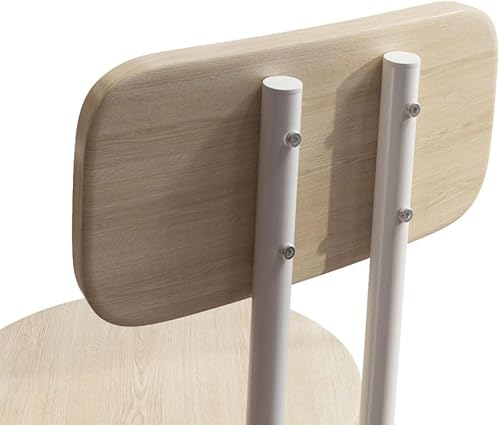 Miniatura 9 de Juego de mesa de pub de 3 piezas, mesa de bar redonda pequeña de 2 niveles y 2 taburetes de bar con respaldo, mesa de altura de barra y silla, juego