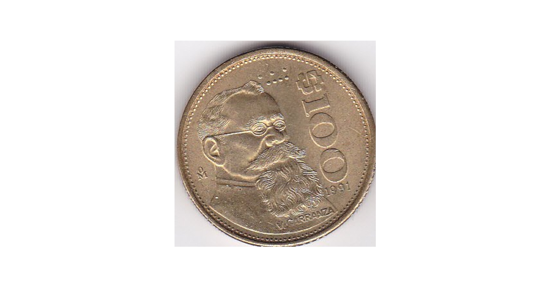 1991 Mexico 100 Peso Coin at Amazon's Collectible Coins Store