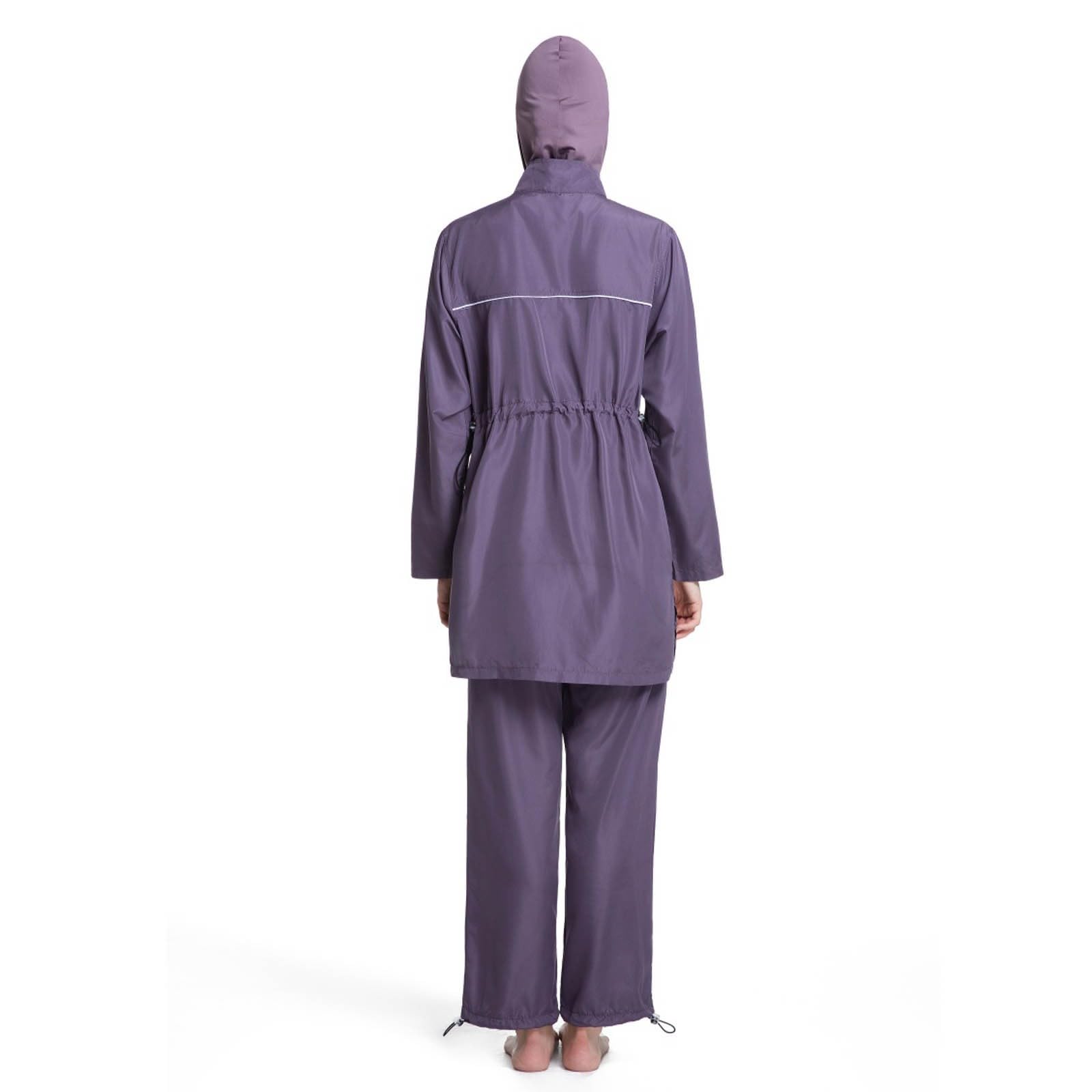 Set di 3 Pezzi da Donna Burkini, Impermeabile, ad Asciugatura Rapida, Costume da Bagno con Tunica, Pantaloni, Cuffia da Nuoto, Costume da Bagno alla Moda da Donna Comodo