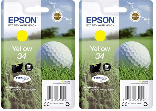 Epson Golf Ball 34 DURABrite Ultra encre jaune idéale pour rapports et graphiques