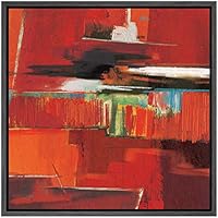 SIGNWIN Framed Canvas Wall Art Red, Orange, Green, Black and White Color Blocks Abstract Brushstroke Oil Painting Expressionism Modern Colorful for Living Room, Bedroom, Office - 16