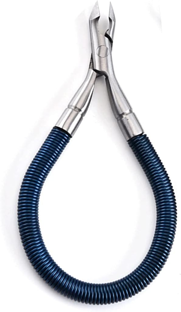 Toenail Spiral Spring Cuticle Trimmer Nippers Cleaner Nail Gap Remover Dead Skin Rescue Hangnail (Color : Blue)