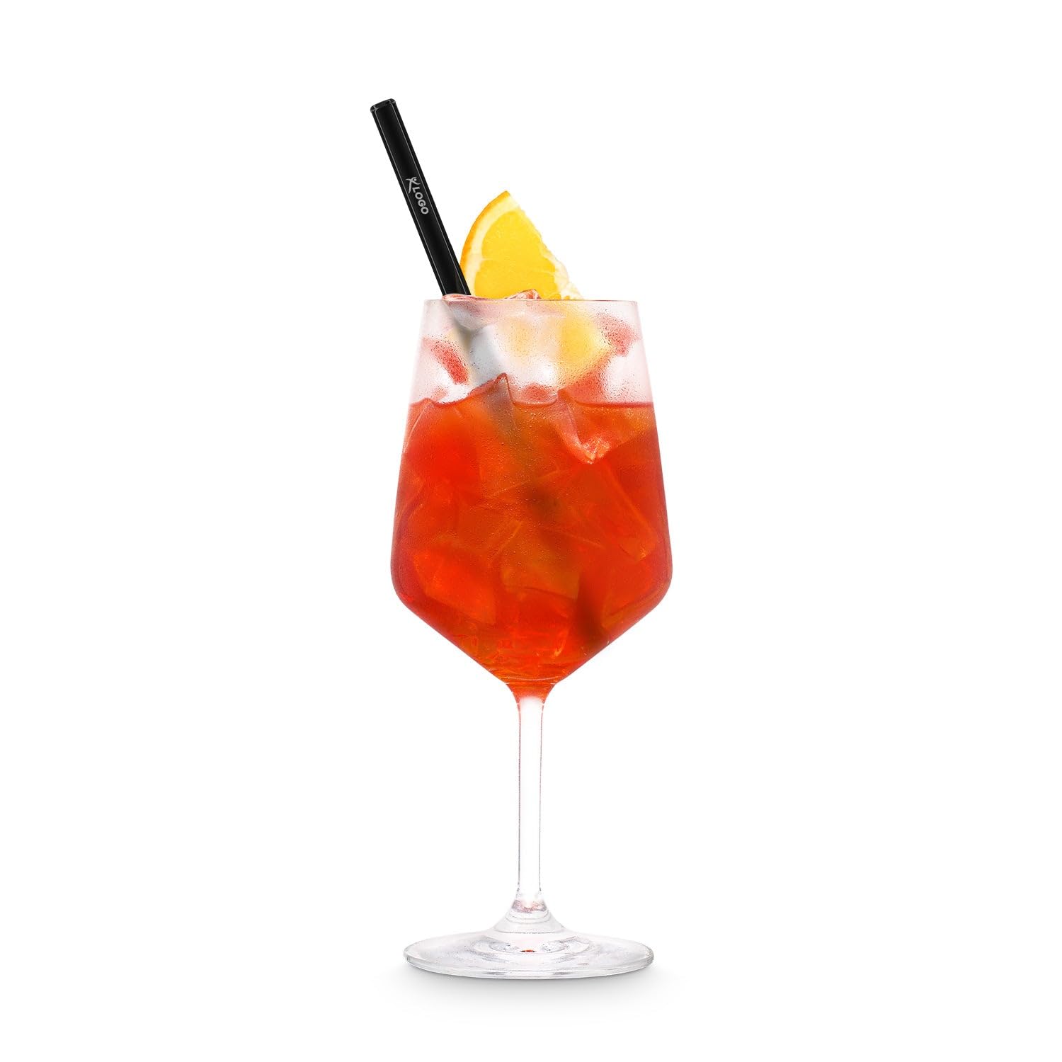 HALM Schwarze Glas Strohhalme Wiederverwendbar Trinkhalm - 50 Stück gerade 20 cm für Gastronomie, Restaurant, Bar, Cafe, Hotel - Spülmaschinenfest - Glastrinkhalme