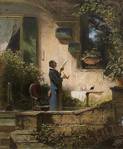 Tableaux sur toile Carl Spitzweg La Confession 60x90cm pour décoration murale de salon